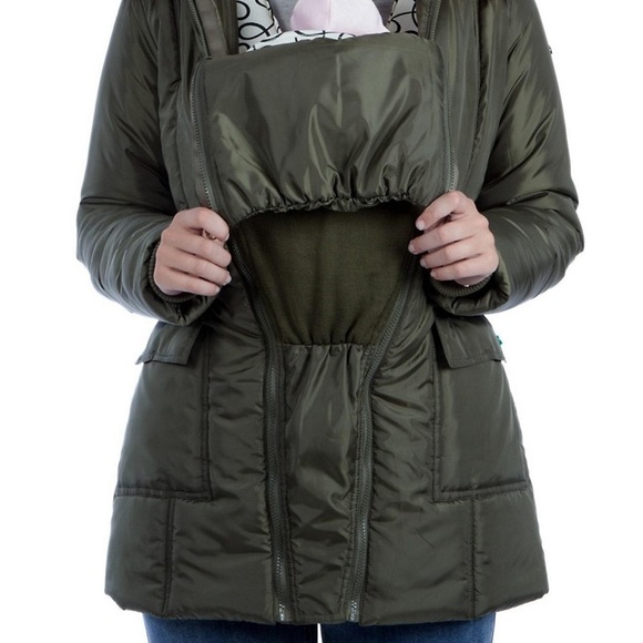 SOLD - Maternity Winter Jacket by Modern Eternity. Medium Maternity 3 in 1 Coat - Picture 15 of 16